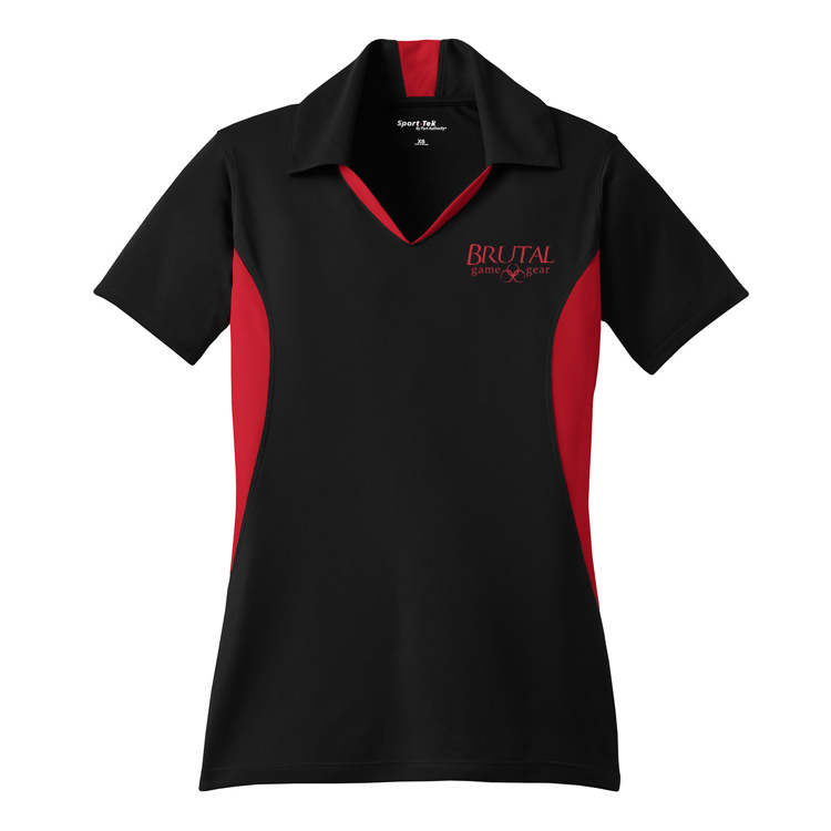 LST655 Brutal Logo Ladies Side Blocked Micropique Polo