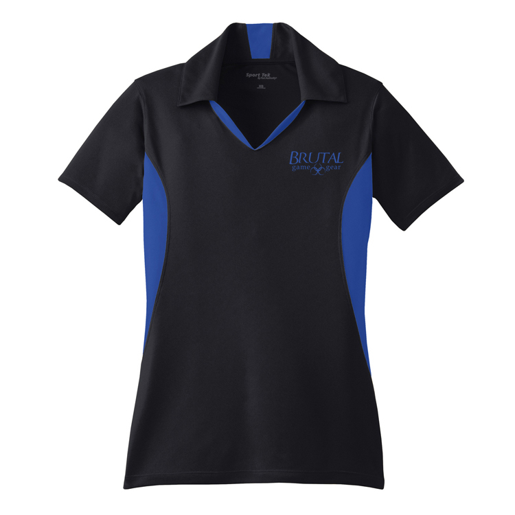 LST655 Brutal Logo Ladies Side Blocked Micropique Polo