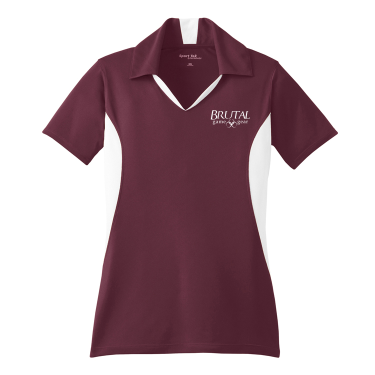 LST655 Brutal Logo Ladies Side Blocked Micropique Polo