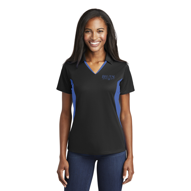 LST655 Brutal Logo Ladies Side Blocked Micropique Polo