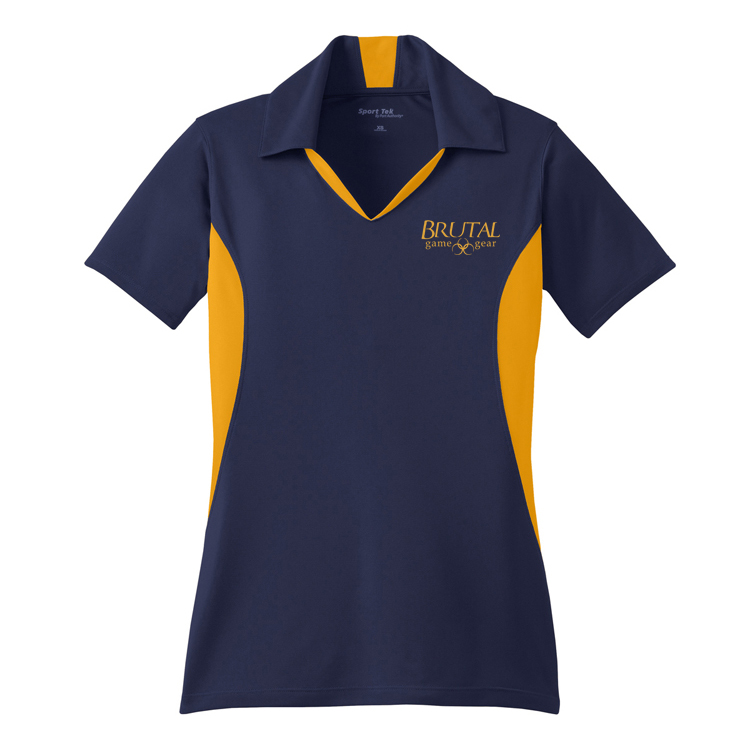 LST655 Brutal Logo Ladies Side Blocked Micropique Polo