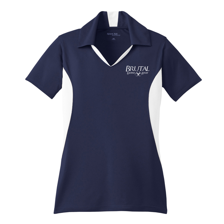 LST655 Brutal Logo Ladies Side Blocked Micropique Polo