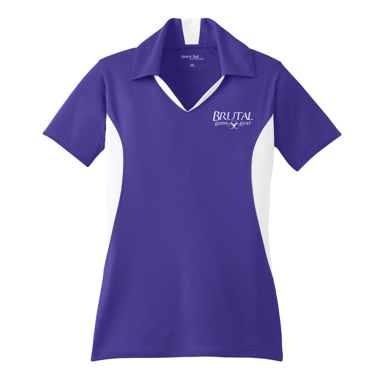 LST655 Brutal Logo Ladies Side Blocked Micropique Polo