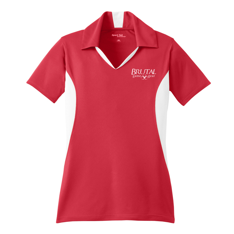 LST655 Brutal Logo Ladies Side Blocked Micropique Polo