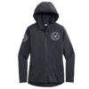 LST870 Brutal Logo Ladies Sueded Circuit Full-Zip Hooded Jacket