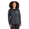 LST870 Brutal Logo Ladies Sueded Circuit Full-Zip Hooded Jacket