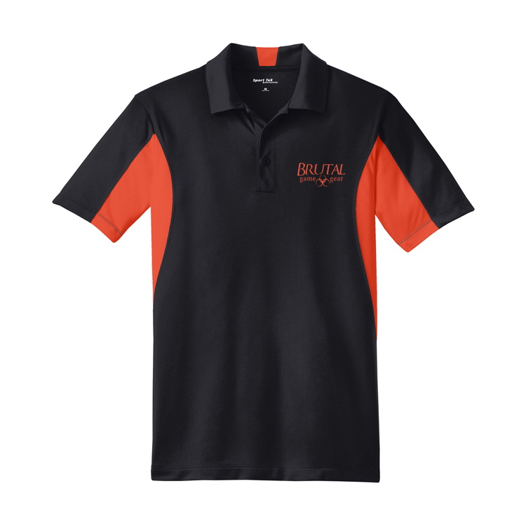 ST655 Brutal Logo Side Blocked Micropique Polo