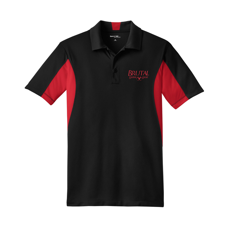ST655 Brutal Logo Side Blocked Micropique Polo