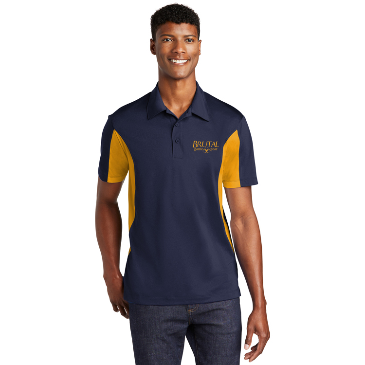 TST655 Brutal Logo Tall Side Blocked Micropique Polo
