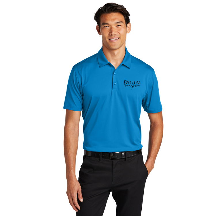 K398 Brutal Logo Performance Staff Polo