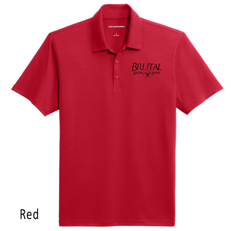 K398 Brutal Logo Performance Staff Polo