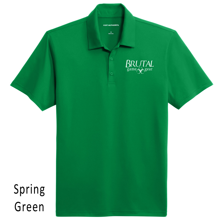 K398 Brutal Logo Performance Staff Polo