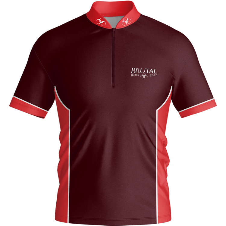 Color block jersey front maroon red BJ2307 Brutal Color Block Jersey