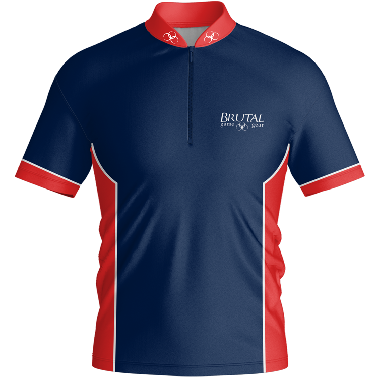 Color block jersey front navy red BJ2307 Brutal Color Block Jersey
