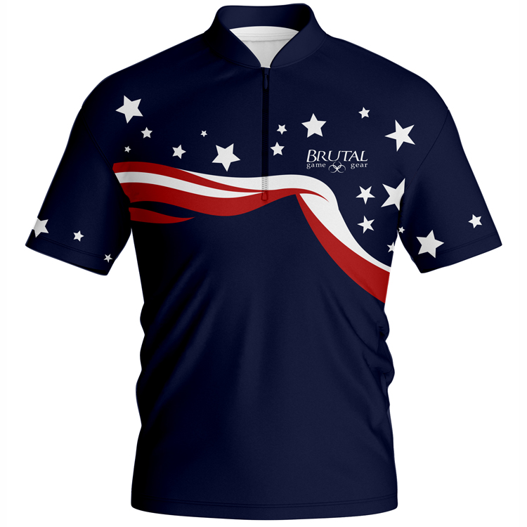 BJ2413 Brutal Logo Stars Stripes Jersey blue