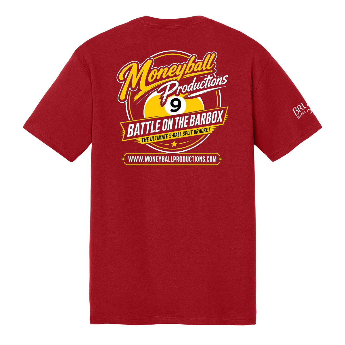 Moneyball Tee red MBPT25A Moneyball Productions Tee 2026A