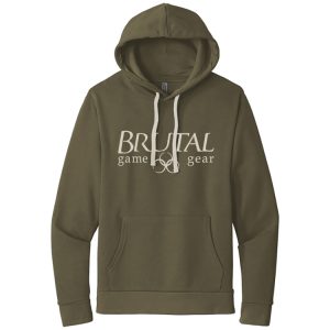 NL9303 Brutal Logo Plush Fleece Pullover Hoodie