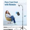 BE2026A 85" Cell Phone Camera Gooseneck Tripod Stand