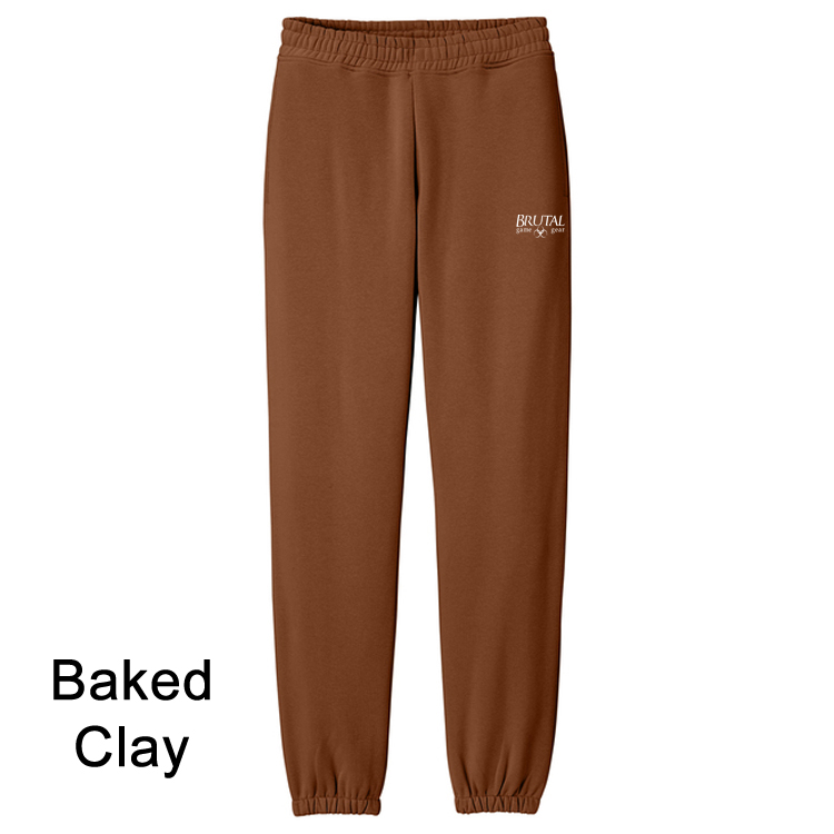 DT6162 Heavyweight Fleece Sweatpant baked clay DT6162 Brutal Logo Heavyweight Fleece Chunky Sweatpant