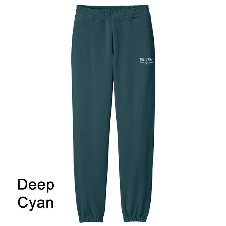 DT6162 Heavyweight Fleece Sweatpant deep cyan DT6162 Brutal Logo Heavyweight Fleece Chunky Sweatpant