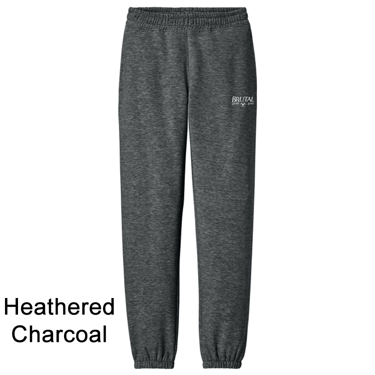 DT6162 Heavyweight Fleece Sweatpant hthr char DT6162 Brutal Logo Heavyweight Fleece Chunky Sweatpant