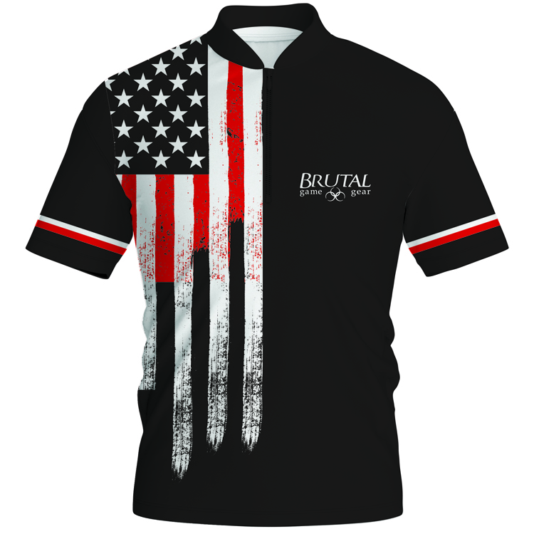 Bold America front BJ2601 Brutal Logo Bold American Flag Jersey