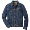 J7620 mens denim jacket front J7620 Brutal Logo Mens Denim Jacket