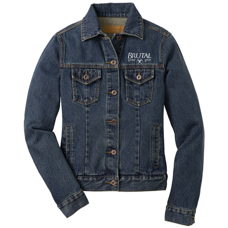 L7620 Brutal Logo Ladies Denim Jacket