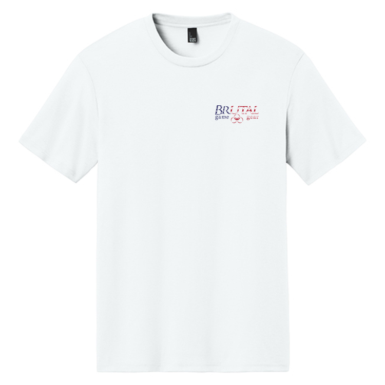 USFLT1 US Flag Logo Tee men rn frnt wht