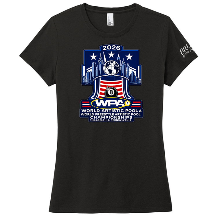 Artiistic Pool Champs 2026 ladies blk APCSCK26 Artistic Pool World Championship Event Tee