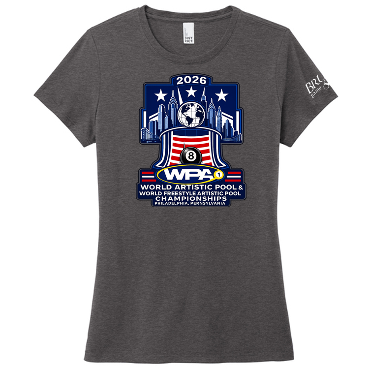 Artiistic Pool Champs 2026 ladies hthr char APCSCK26 Artistic Pool World Championship Event Tee