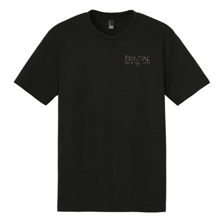 Hunting camo logo tee front blk BHLT26 Brutal Hunting Camo Logo Tee