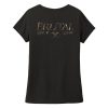 Hunting camo logo tee ladies v back blk BHLT26 Brutal Hunting Camo Logo Tee