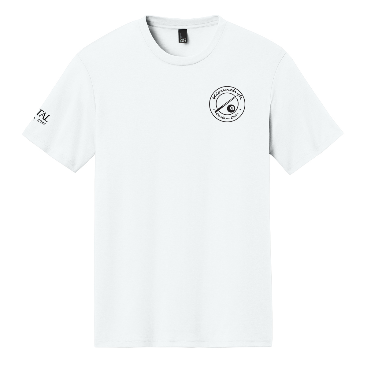 Kirunchyk Tee front KCCT26A Kirunchyk Custom Cues Tee